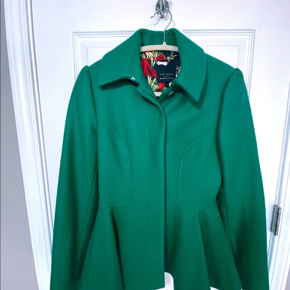 Ted Baker Kelly Sollel Peplum Jacket size 1 - Picture 4 of 7